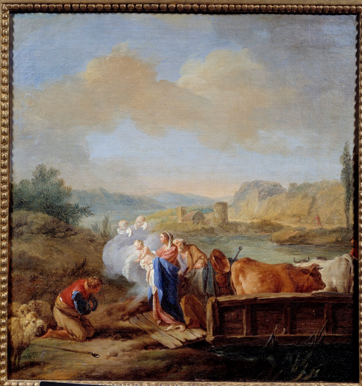 Lento Egyptissä Jean Baptiste Pierren (1713-1789) maalaus 1700-luvun su. 047x0,45 m Rouen, Musee des Beaux Arts tekijältä Jean Baptiste Marie Pierre