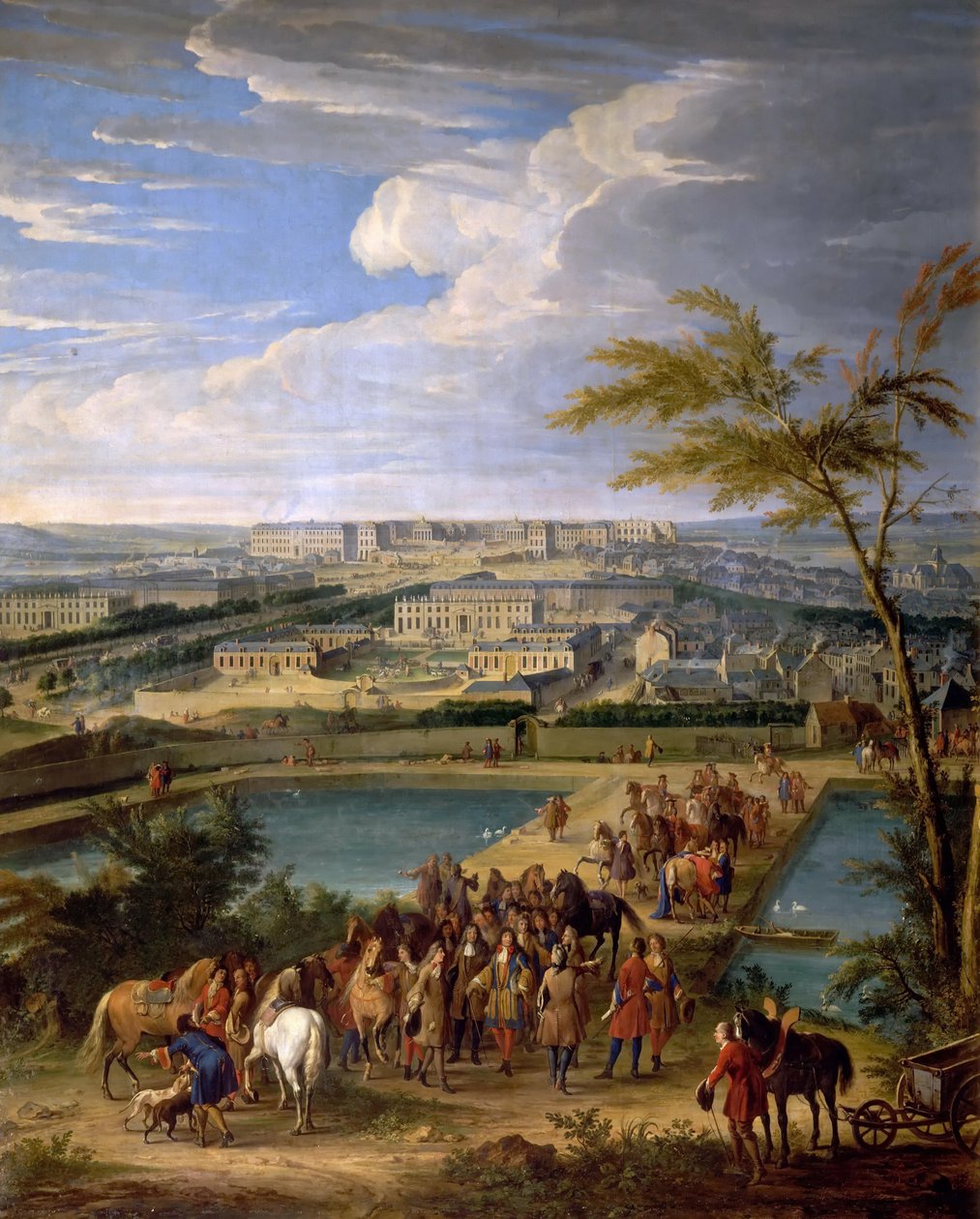 Näkymä kaupunkiin ja Versaillesin palatsille Montbauron-kukkulasta nähtynä tekijältä Jean Baptiste Martin