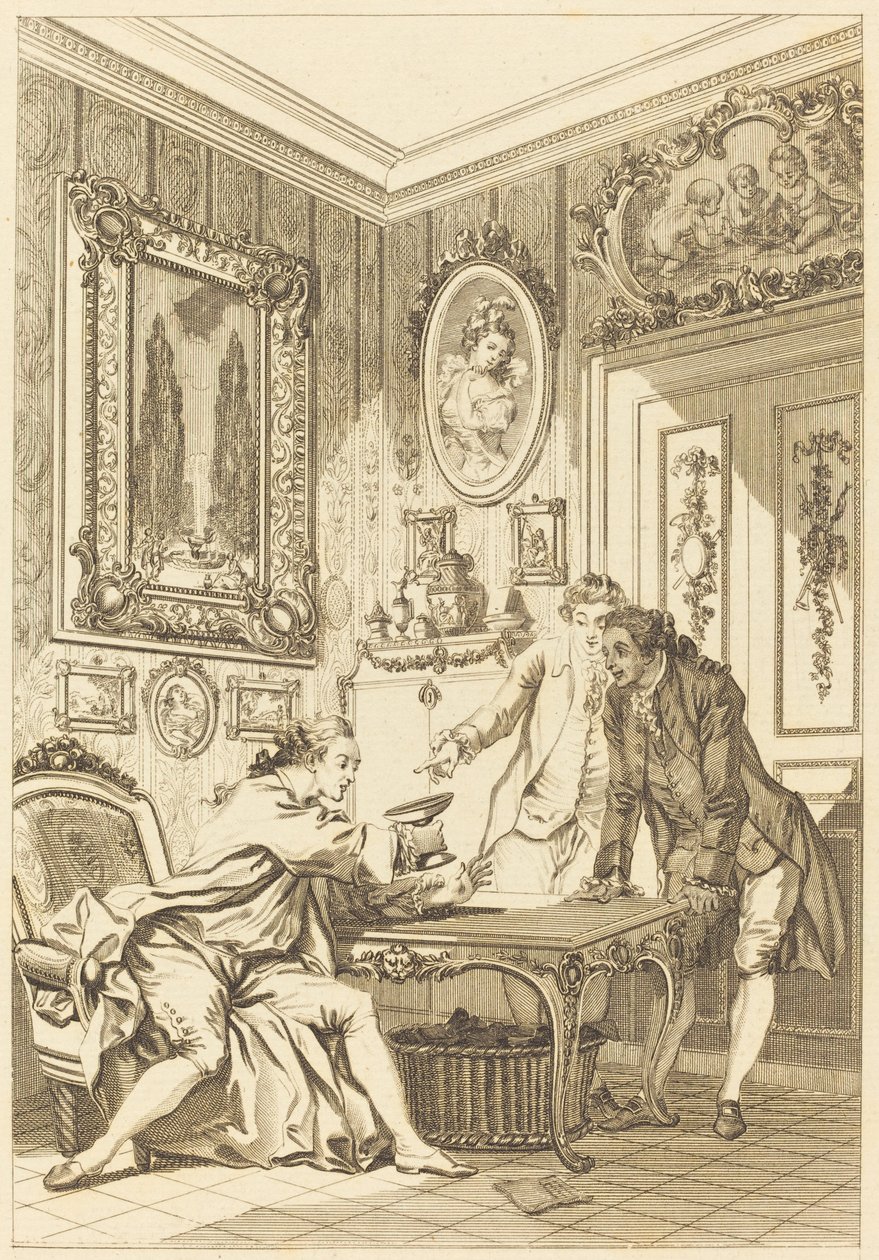 Lumottu kuppi tekijältä Jean Baptiste Michel Dupreel after Jean Honoré Fragonard