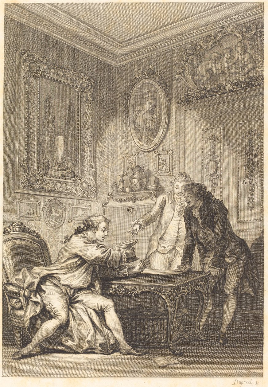 Lumottu kuppi tekijältä Jean Baptiste Michel Dupreel after Jean Honoré Fragonard