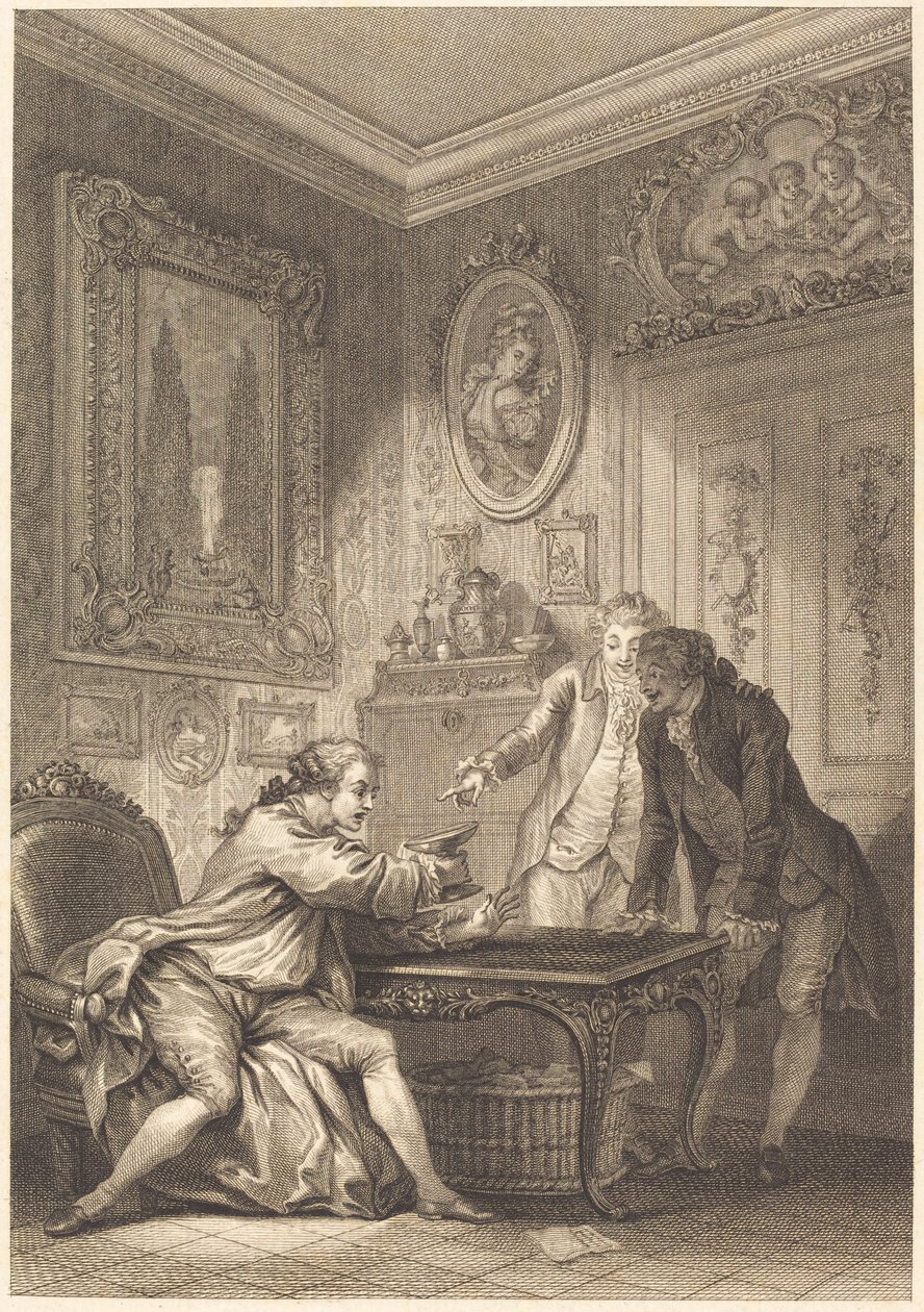 Lumottu kuppi tekijältä Jean Baptiste Michel Dupreel after Jean Honoré Fragonard