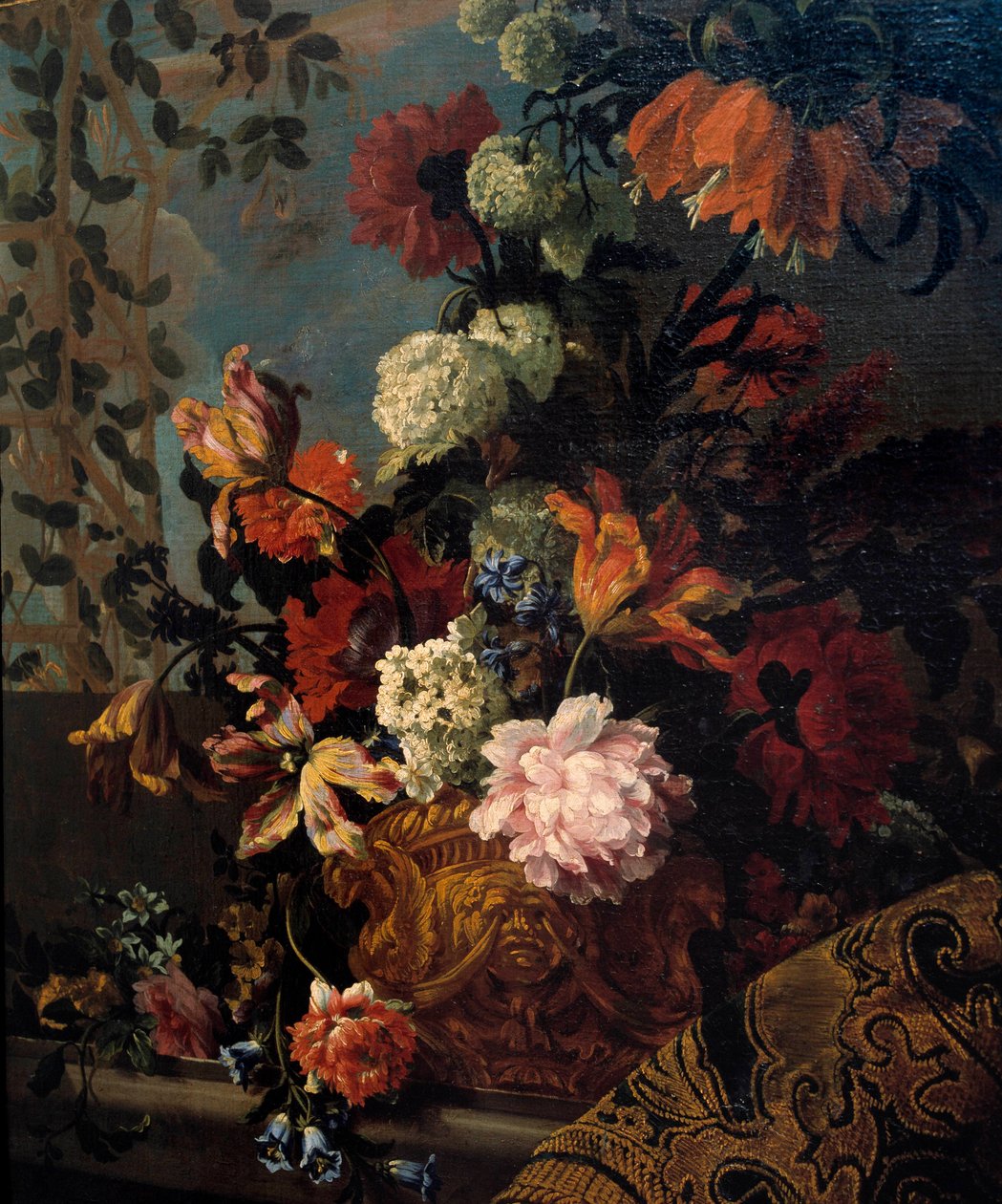 Kukkien asetelma Jean Baptiste (Jean-Baptiste) Monnoyer (1634-1699) 1600-luvun su. 1,13x1 m Marseille, Musee des Beaux Arts tekijältä Jean Baptiste Monnoyer