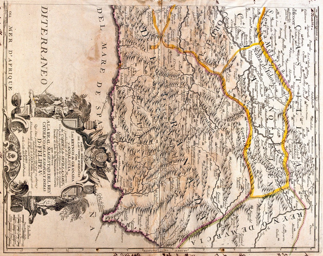 Andalusia, Kastilia-La Mancha, Murcia, Espanja, Espanja tekijältä Jean-Baptiste Nolin