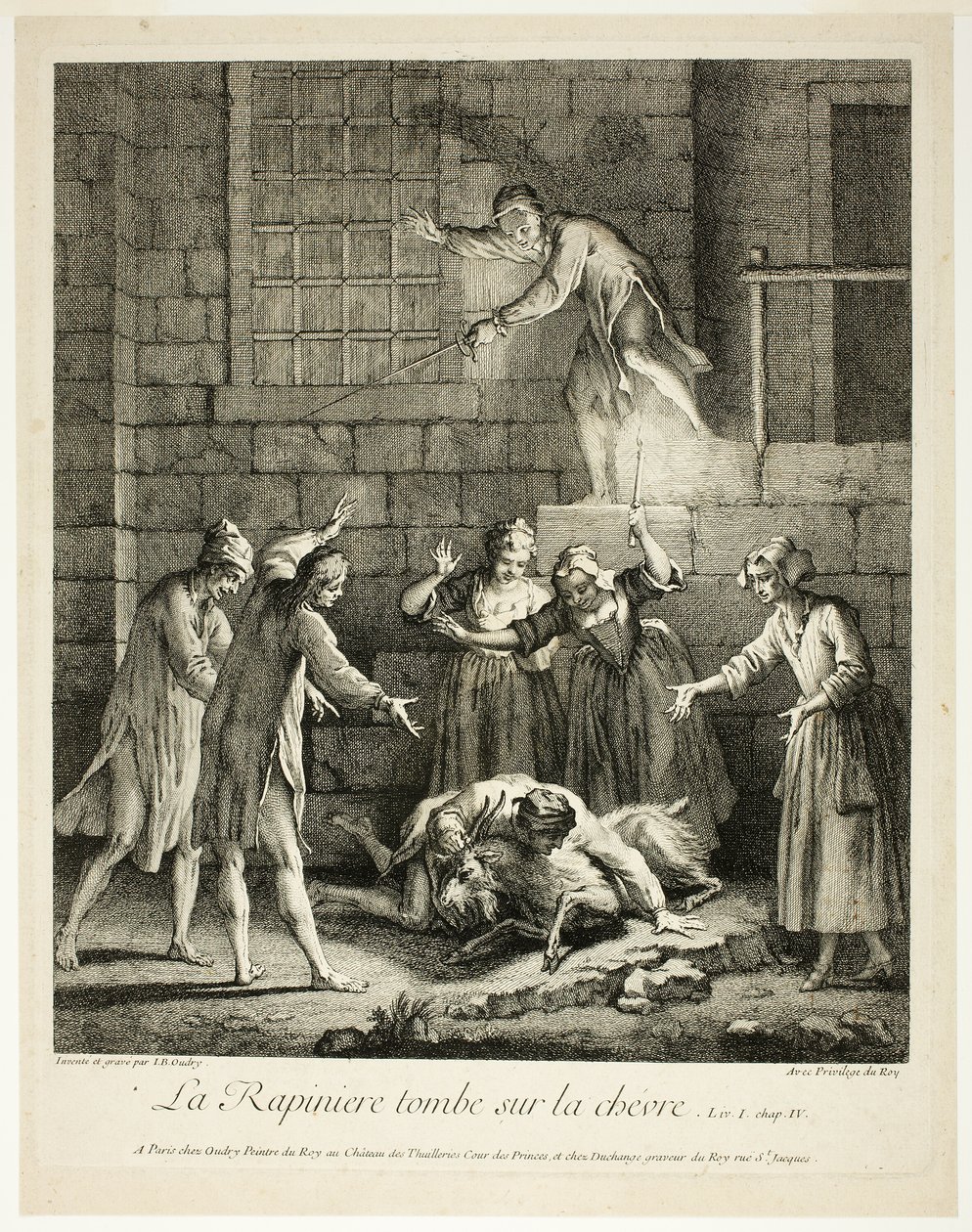 Sarjakuvatarinoita: Ryöstäjä putoaa vuohen päälle tekijältä Jean Baptiste Oudry