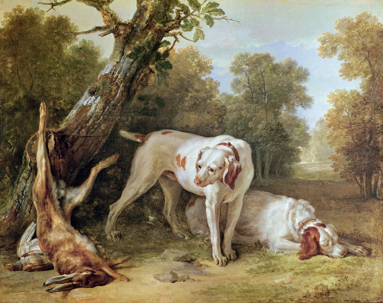 Koira ja jänis tekijältä Jean Baptiste Oudry