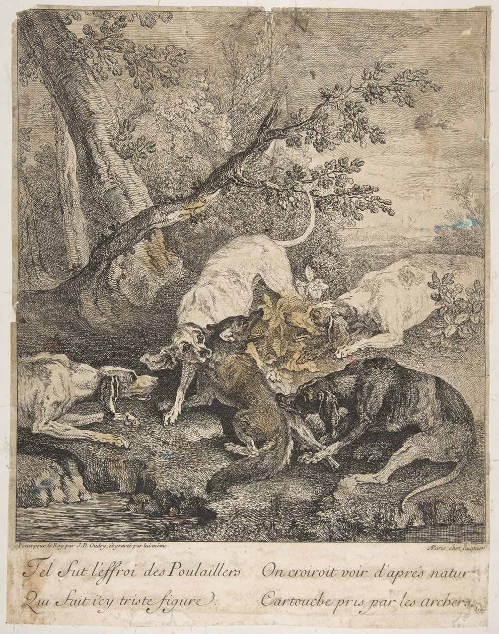 Ketun metsästys, 1736. tekijältä Jean Baptiste Oudry