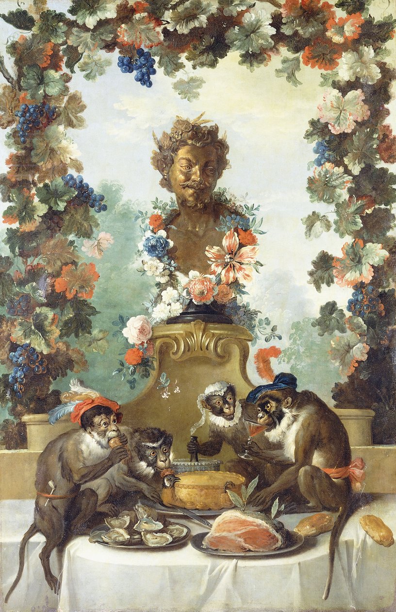 Apinoiden juhla, tekijältä Jean Baptiste Oudry