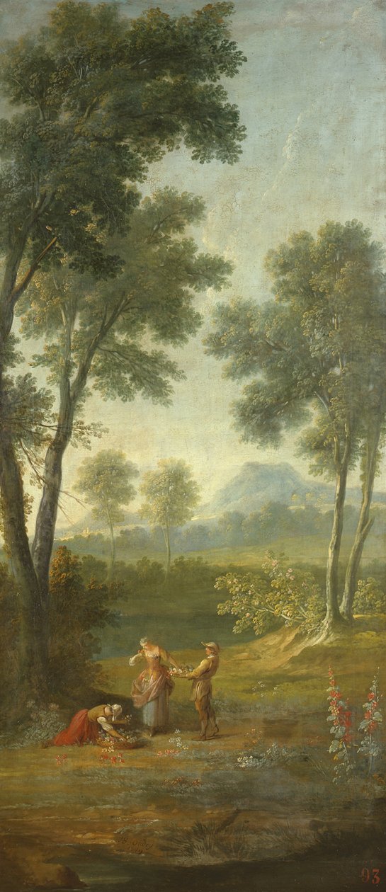 Kukkamyyjä (Tuoksu) 1749 tekijältä Jean Baptiste Oudry
