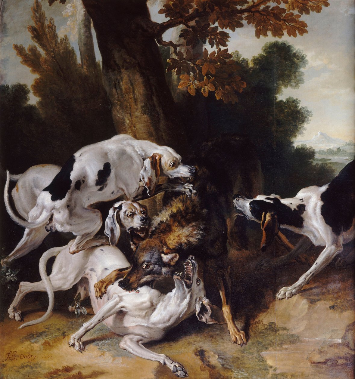 Susimetsästys, 1725 tekijältä Jean Baptiste Oudry