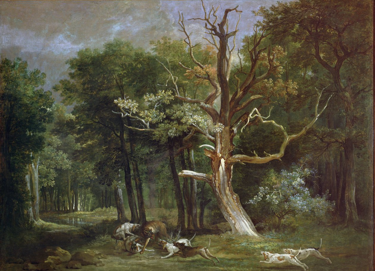 Susimetsästys Saint-Germainin metsässä, 1748 tekijältä Jean Baptiste Oudry
