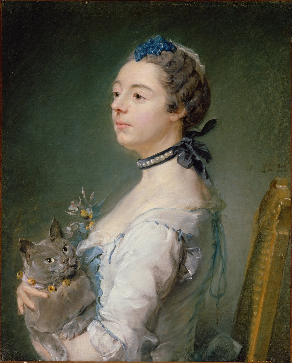 Magdaleine Pinceloup de la Grange, syntynyt Parseval, 1747 tekijältä Jean Baptiste Perronneau