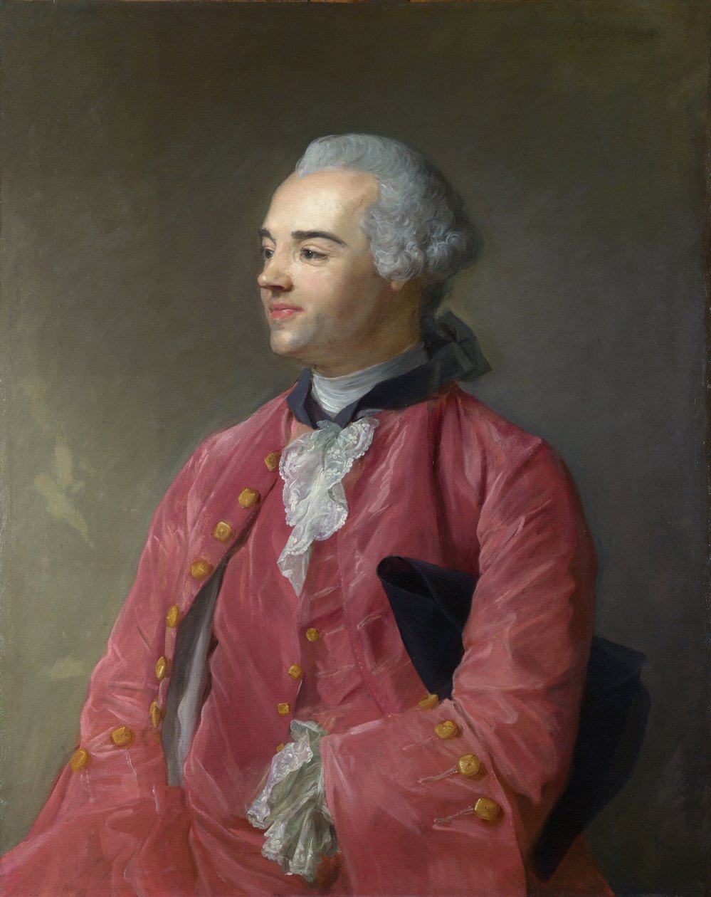Perronneau, Jean-Baptiste (1715-1783) Muotokuva kirjailijasta Jacques Cazotte (1719-1792) Öljy kankaalle n. 1760 National Gallery, Lontoo 92,1x73 tekijältä Jean Baptiste Perronneau