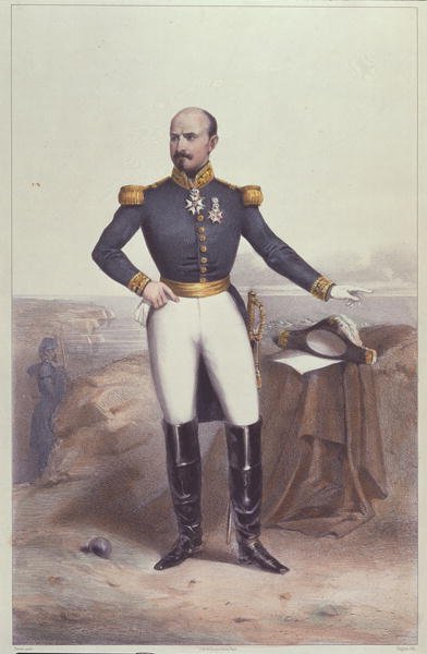 Kenraali Louis Jules Trochu (1815-1896) (värilitho) tekijältä Jean Baptiste Perrot