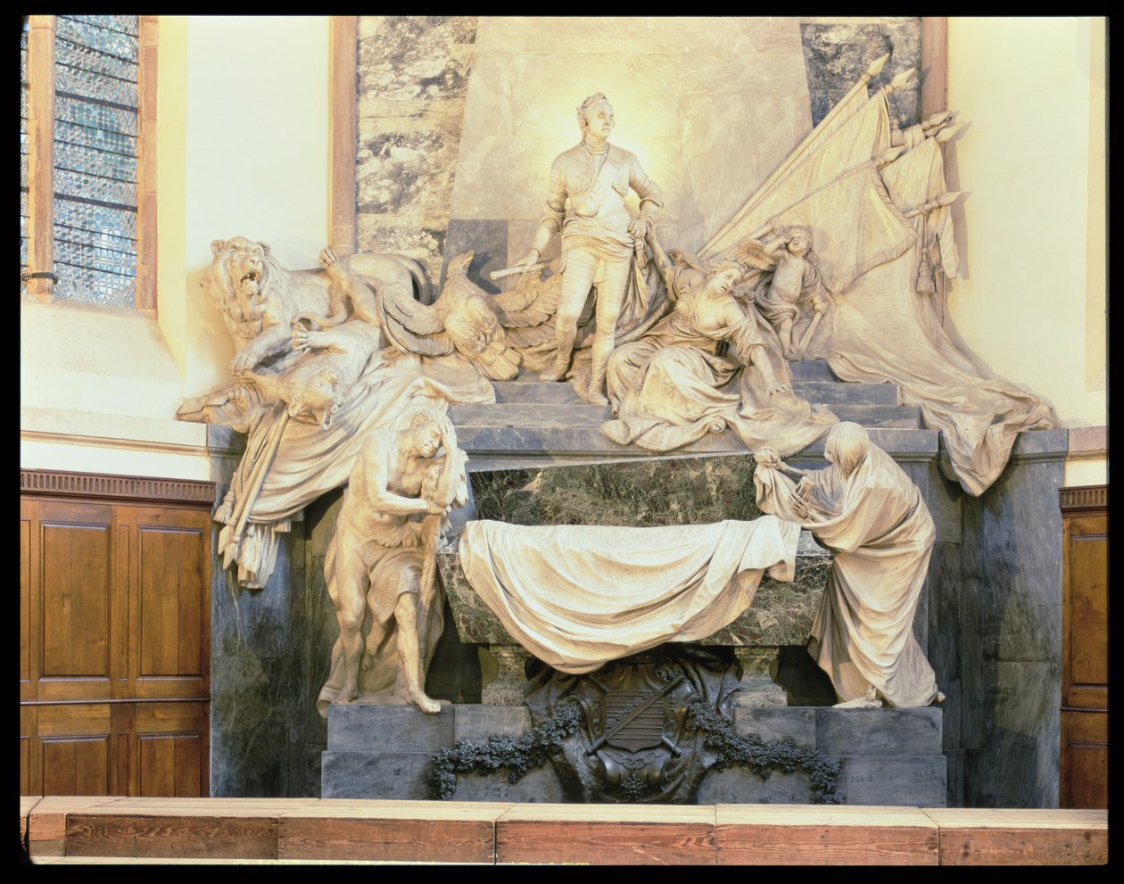 Marsalkka Maurice de Saxen (1696-1750) hauta 1756-77 (marmori) tekijältä Jean Baptiste Pigalle