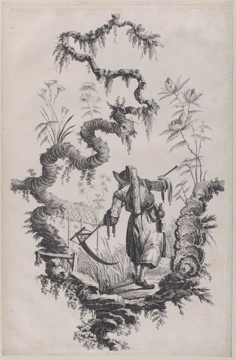 Chinoiserie Ornament Print, 1755. tekijältä Jean Baptiste Pillement
