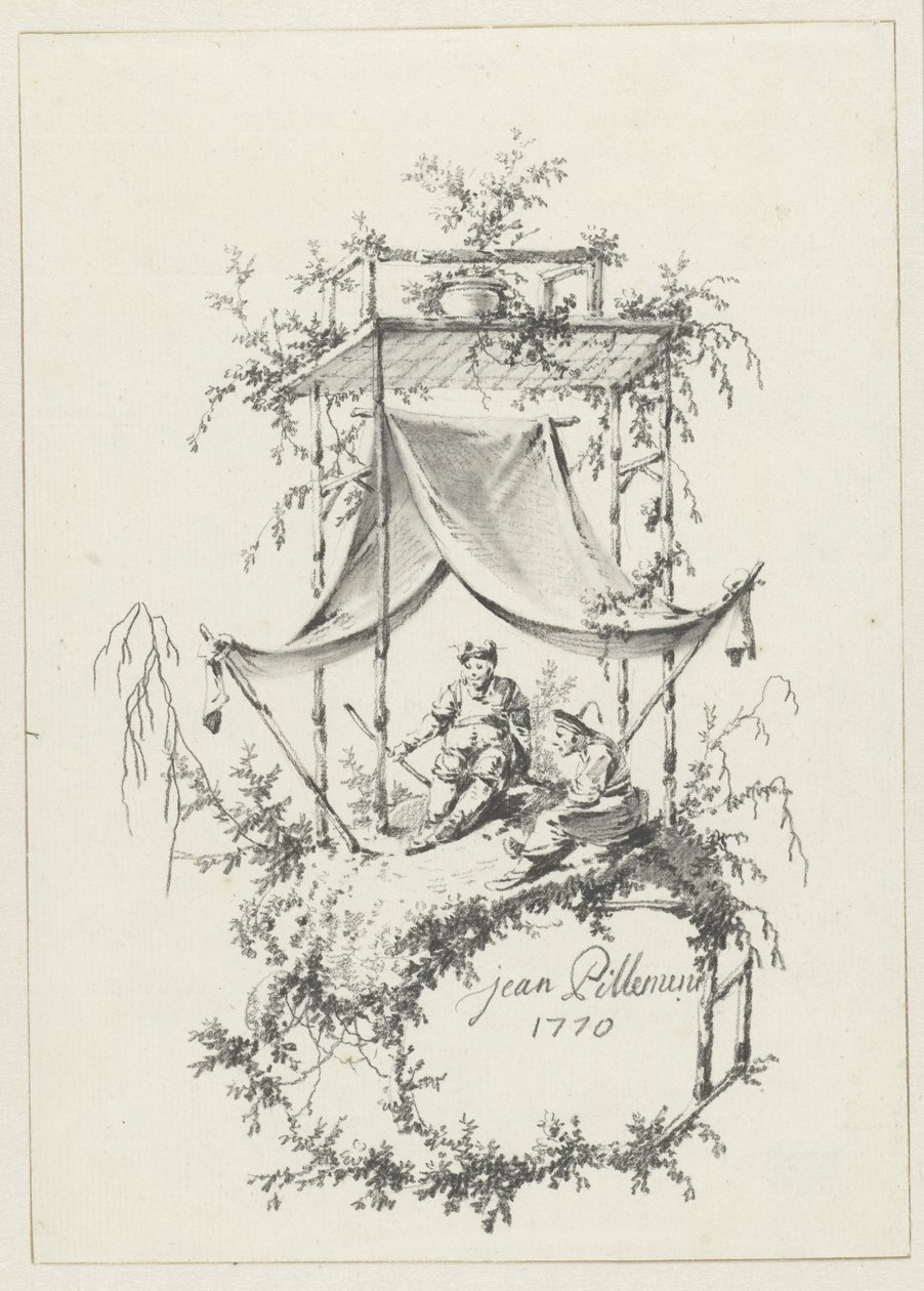 Sävellys Chinoiserie-tyyliin tekijältä Jean Baptiste Pillement