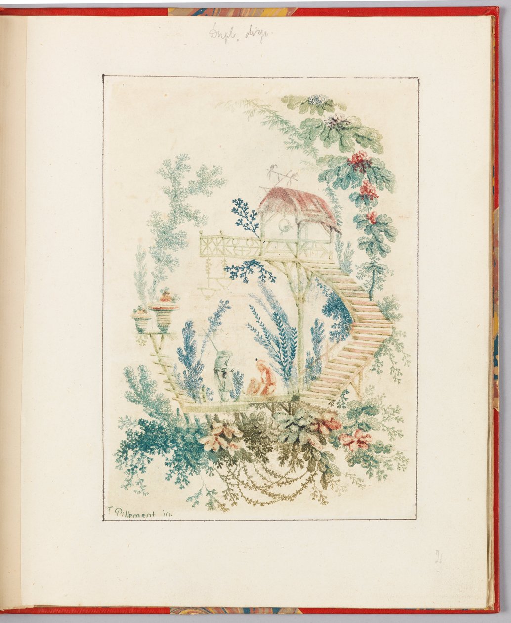 Ornamenttikuvio teoksesta "Nouvelle suite de cahiers arabesques chinois a l