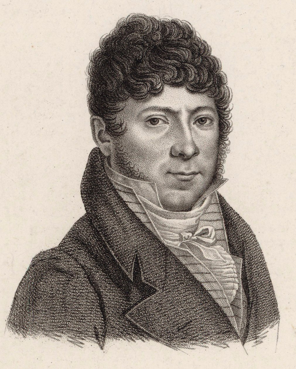 Viulisti ja säveltäjä Philippe Libonin muotokuva 1775-1838, 1810. tekijältä Jean Baptiste Ponce Lambert