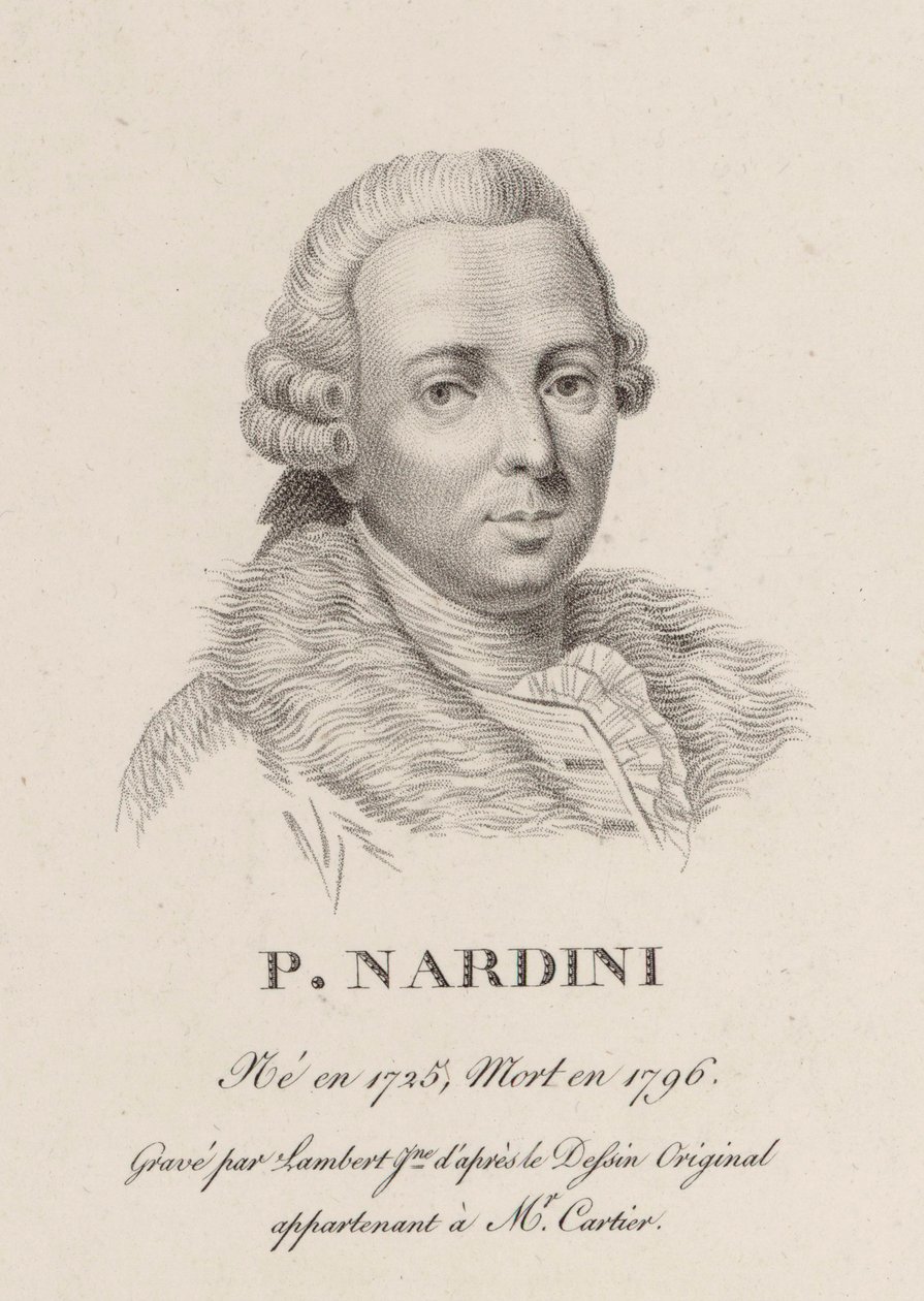 Viulisti ja säveltäjä Pietro Nardinin muotokuva 1722-1793. tekijältä Jean Baptiste Ponce Lambert