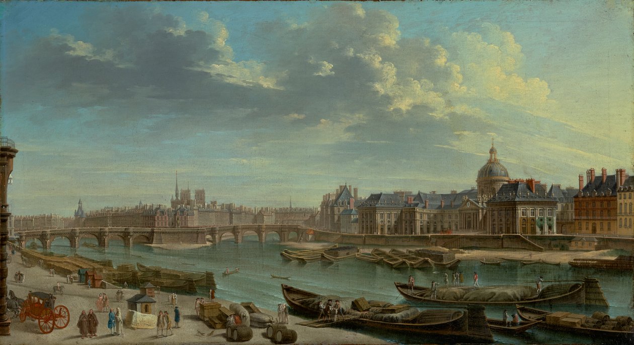 Näkymä Pariisista ja Ile de la Citén saaresta, 1763 tekijältä Jean Baptiste Raguenet