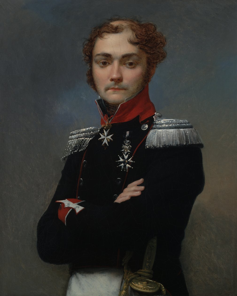 Napoleonin sotien upseerin Charles-Louis Regnaultin muotokuva, n. 1814–1815 tekijältä Jean Baptiste Regnault