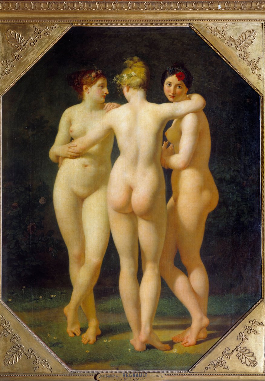 Kolme armoa. Jean Baptiste Regnaultin (1754-1829) maalaus tekijältä Jean Baptiste Regnault