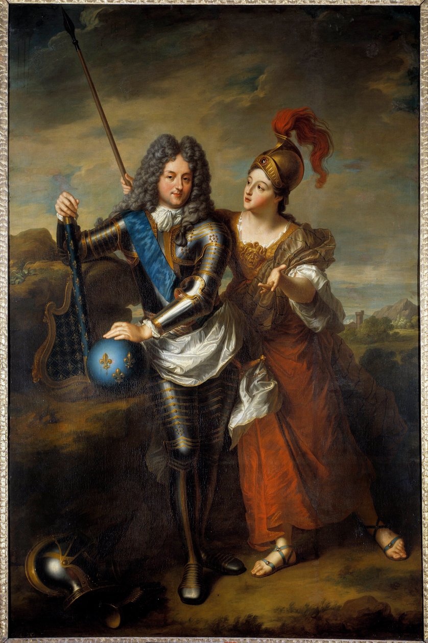 Muotokuva valtionhoitaja Philip II:sta Orleansin herttuasta (1674-1723) ja Marie Magdeleinen Vieuvillestä, Paraberen kreivitär (1693-1750) Jean Baptiste Santerren (1651-1717) maalaus 1716 su. 2,48x1,6 m Versailles, linnan museo tekijältä Jean Baptiste Santerre