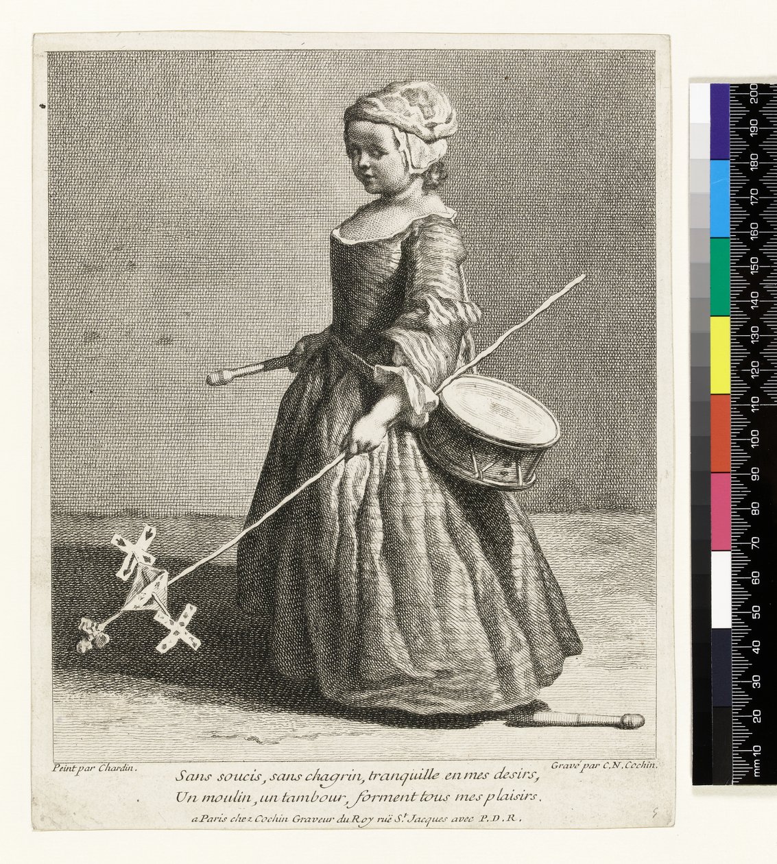 Nuori sotilas, kaiverrus Charles Nicolas Cochin I (1688-1754) 1738 (etsaus ja kaiverrus) tekijältä Jean Baptiste Simeon (after) Chardin