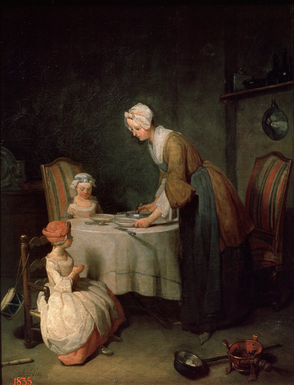 Grace Before Dinner Benedicity, 1744. tekijältä Jean Baptiste Simeon Chardin