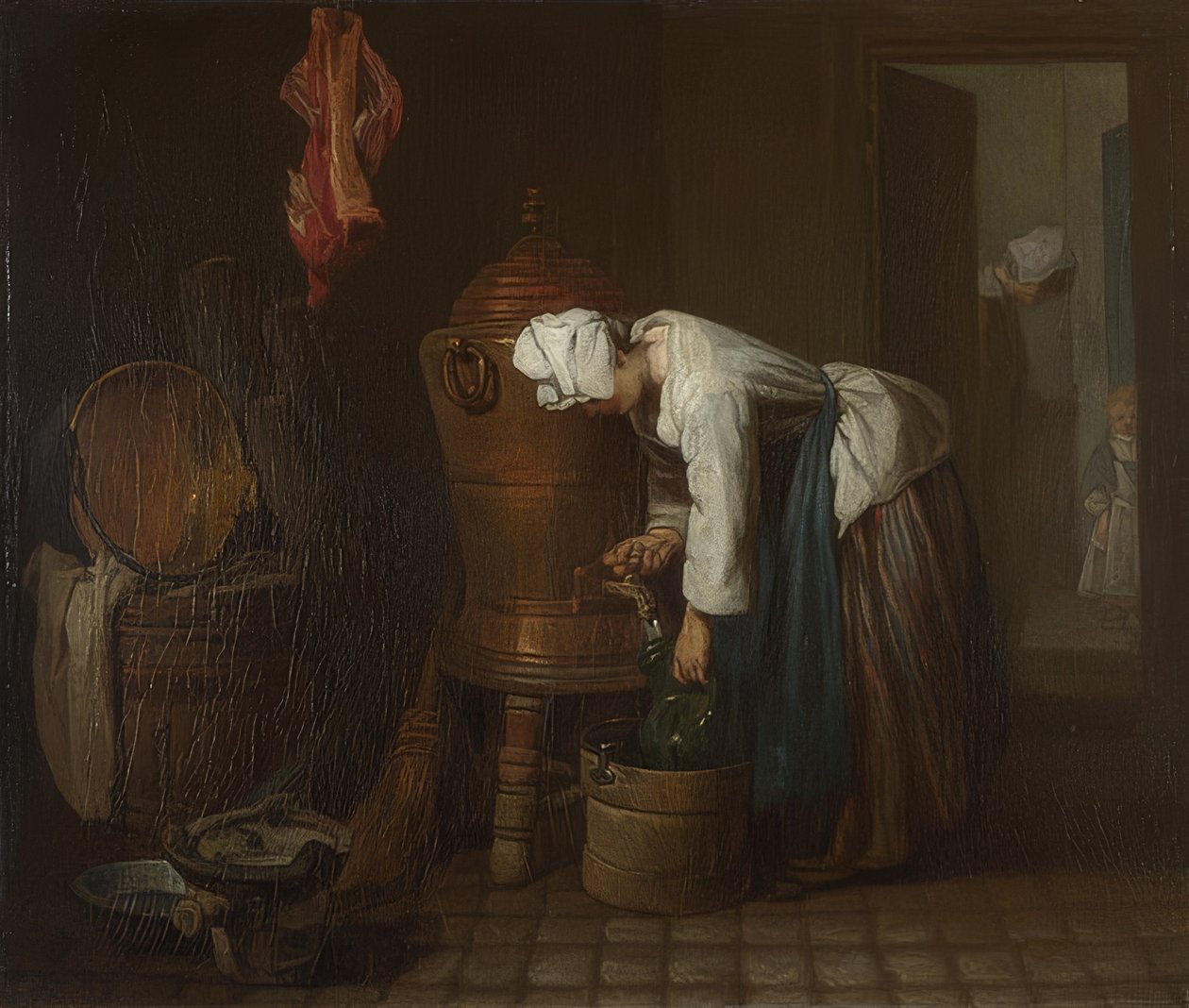 La Fontaine (vesisäiliö). 1733 tai myöhemmin tekijältä Jean Baptiste Simeon Chardin