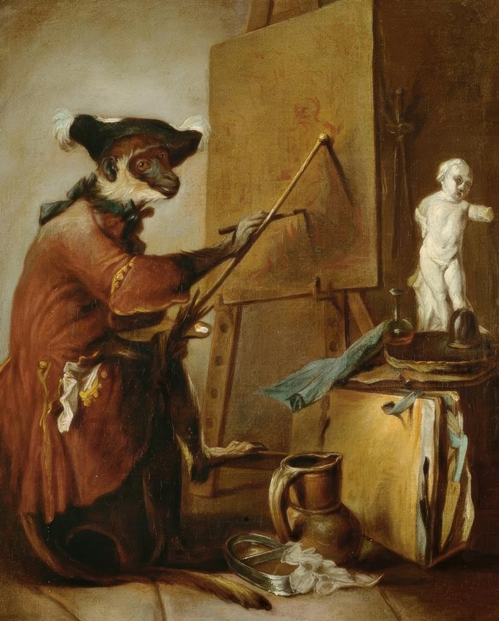 Le singe peintre tekijältä Jean Baptiste Simeon Chardin