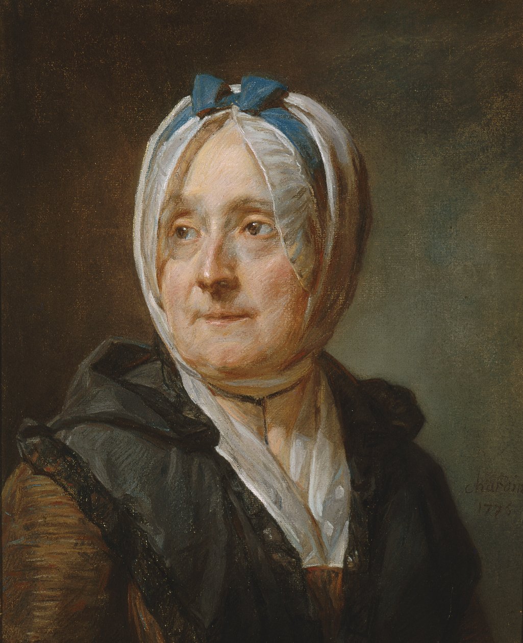 Madame Chardinin (1707-91) muotokuva 1775 tekijältä Jean Baptiste Simeon Chardin