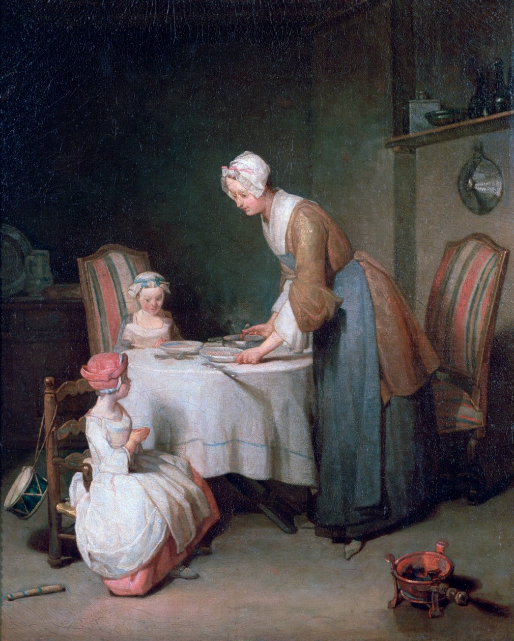 Saying Grace, 1744 tekijältä Jean Baptiste Simeon Chardin