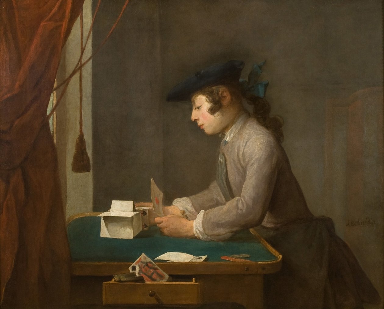 Korttitalo, 1735 tekijältä Jean Baptiste Simeon Chardin