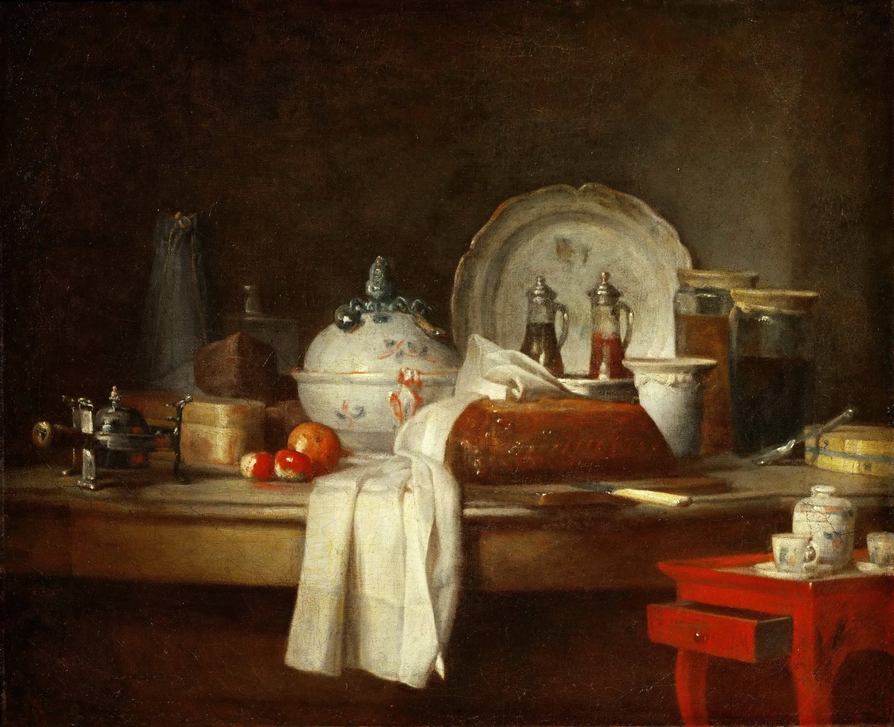 Officers Mess tai Lounaan jäännökset tekijältä Jean Baptiste Simeon Chardin