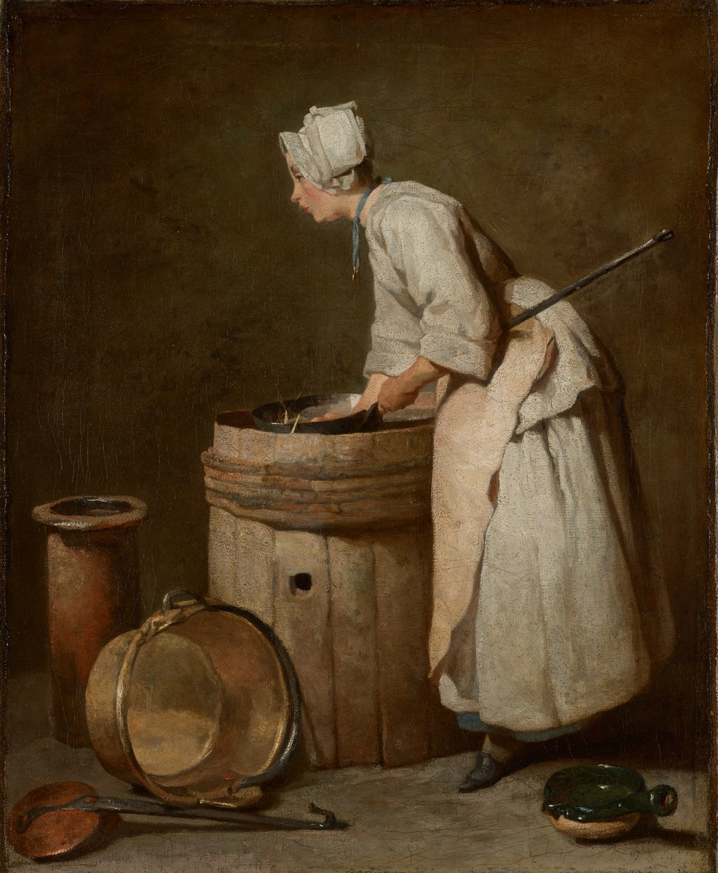 Scullerian piika, 1738 tekijältä Jean Baptiste Simeon Chardin