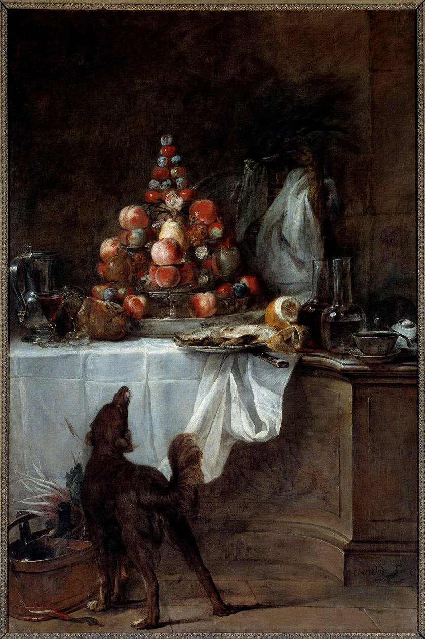 Buffet. Jean Baptiste Simeon Chardinin (1699-1779) maalaus tekijältä Jean Baptiste Simeon Chardin