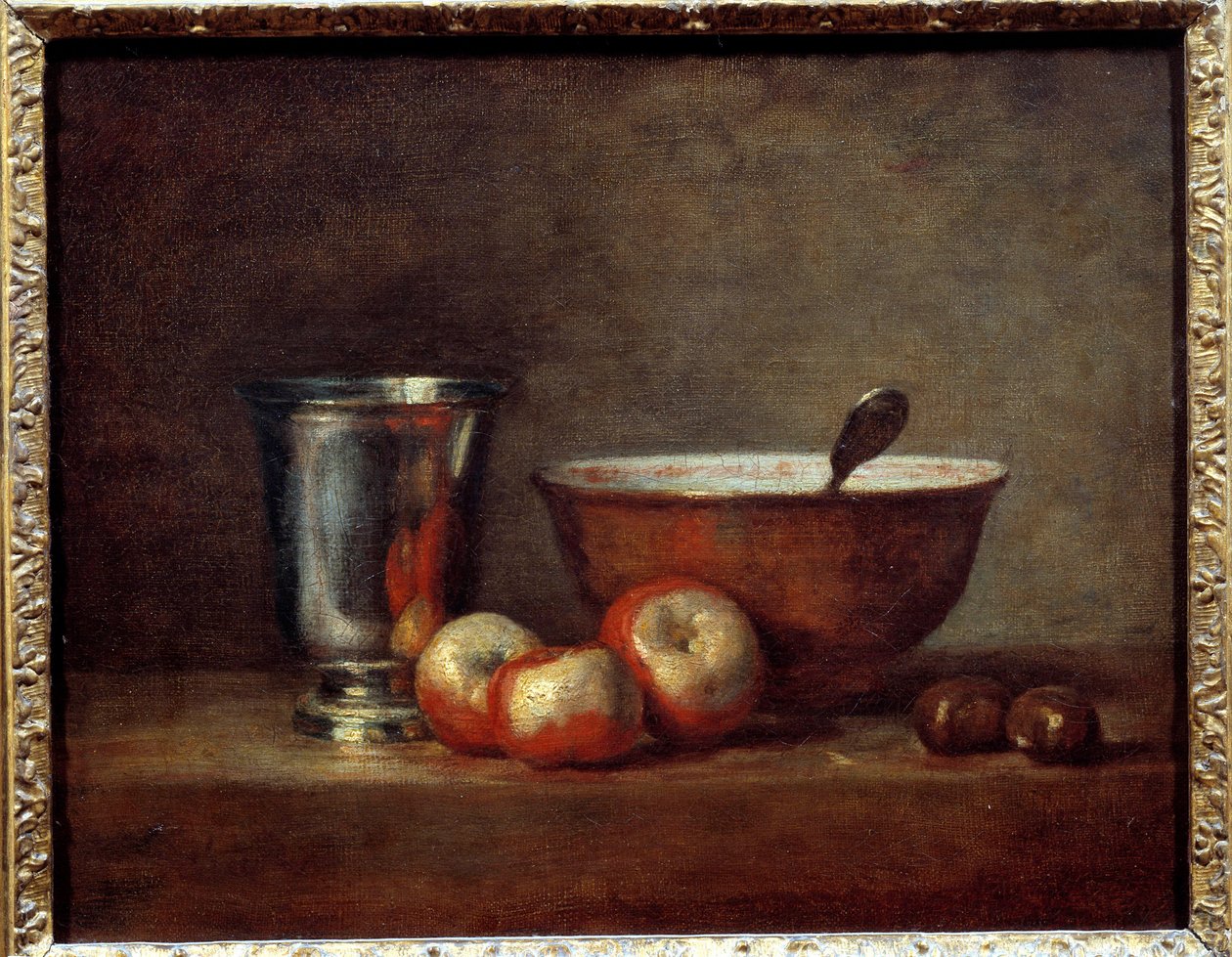 Hopeinen kuppi. Jean Baptiste Simeon Chardinin (1699-1779) maalaus tekijältä Jean Baptiste Simeon Chardin