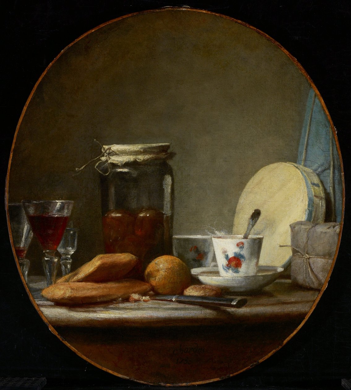 Aprikoosipurkki tekijältä Jean Baptiste Simeon Chardin