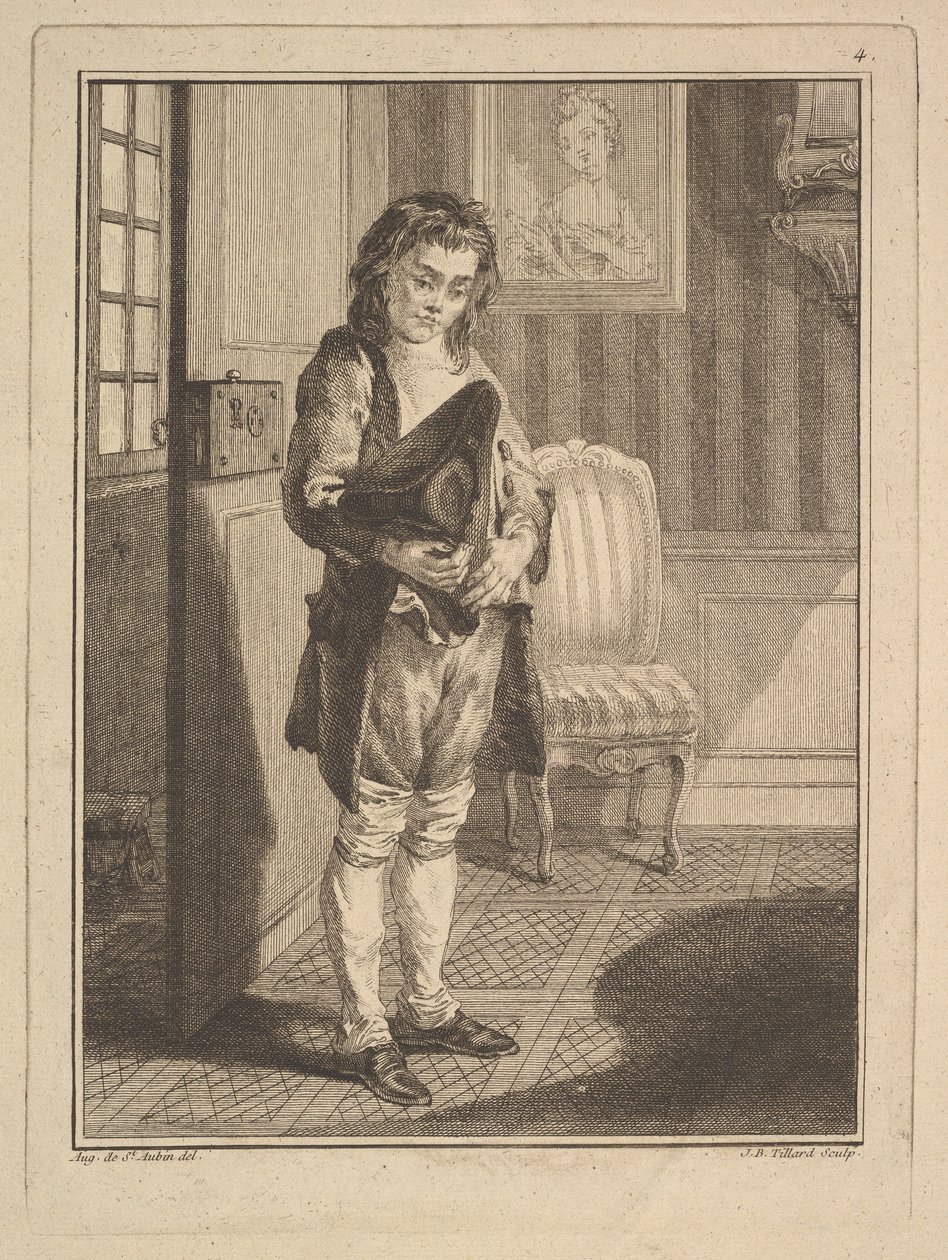 Stripper Shoe Shiner, Mes gens, ou Les Commissionnaires ultramontains au servi..., 1766-70. tekijältä Jean Baptiste Tillard