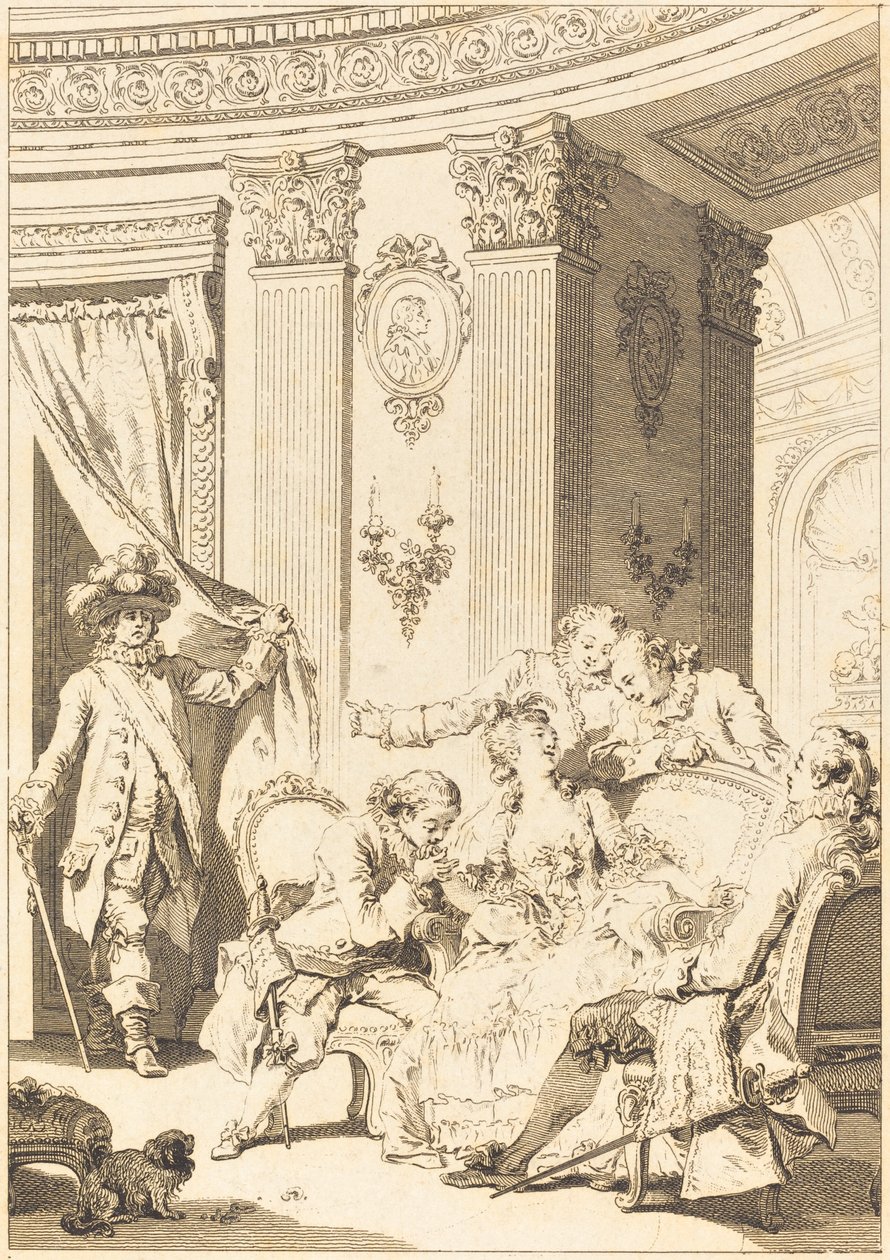 Tunnustajan aviomies tekijältä Jean Baptiste Tilliard and Antoine Jean Duclos after Jean Honoré Fragonard
