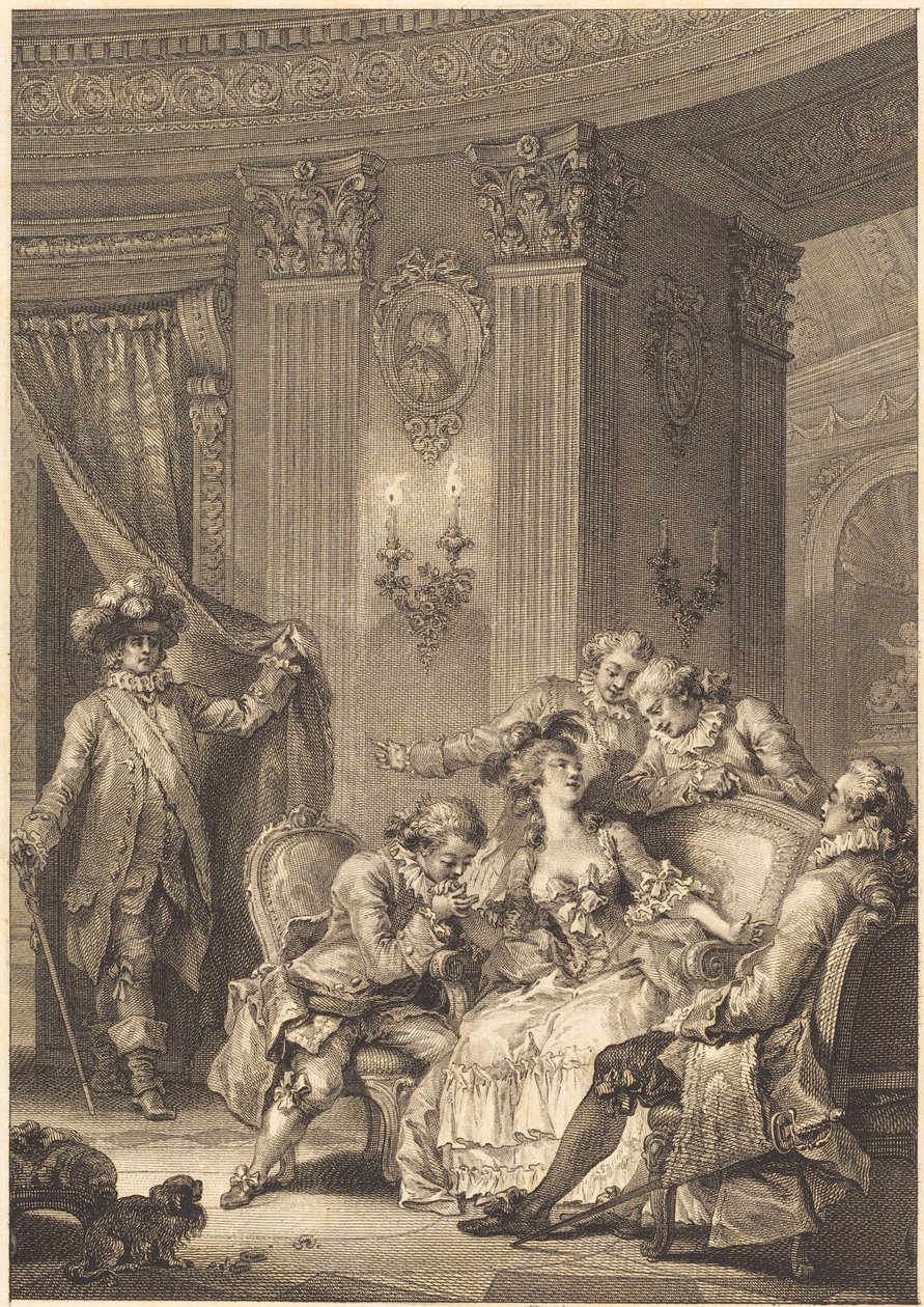 Tunnustajan aviomies tekijältä Jean Baptiste Tilliard and Antoine Jean Duclos after Jean Honoré Fragonard