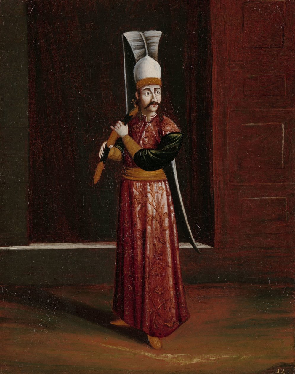 Seliktar Agassi, Equerry to the Sultan (korkein aseenkantaja) tekijältä Jean Baptiste Vanmour (workshop of)