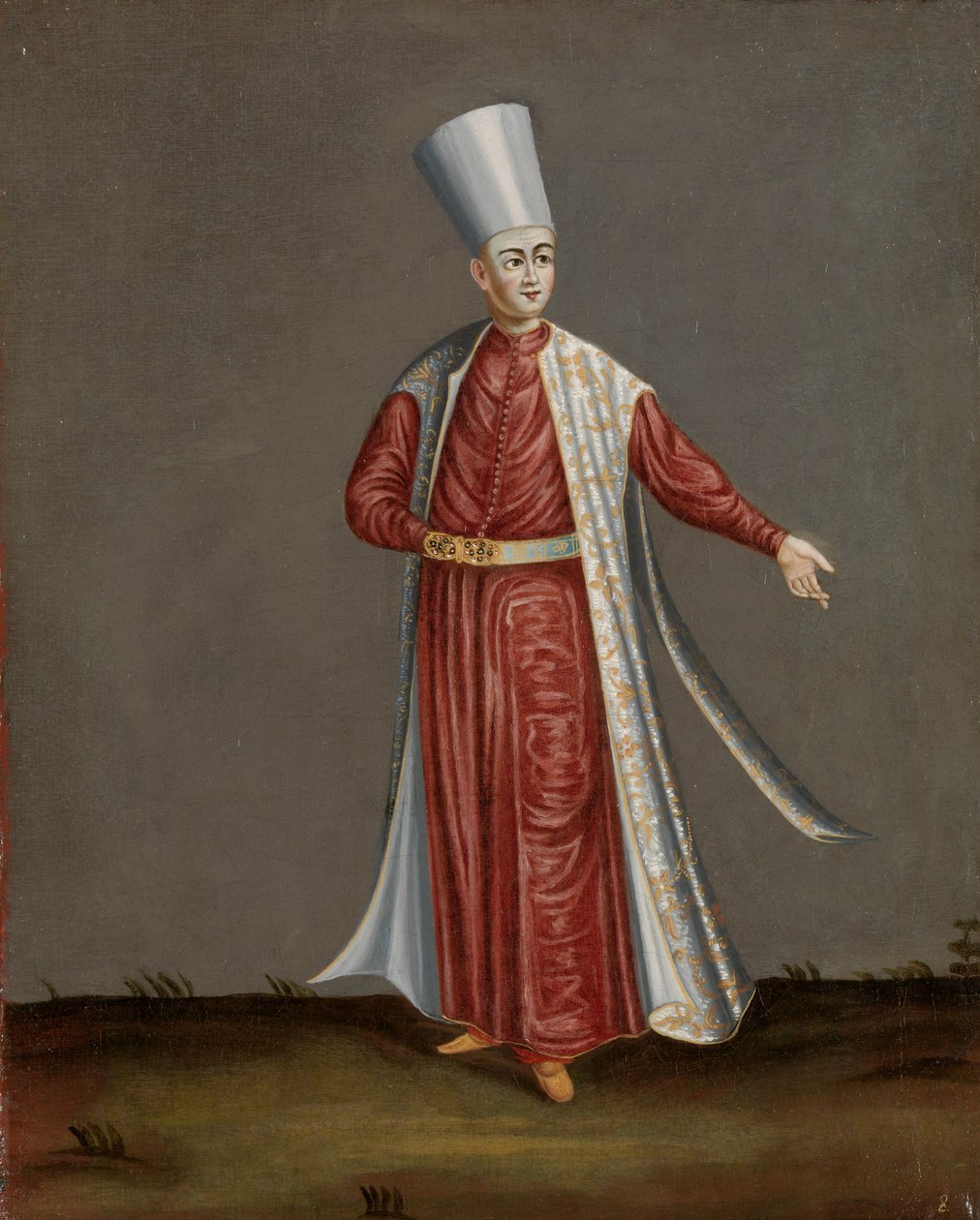 Capon Aghassi, sulttaanin valkoisten eunukkien päällikkö tekijältä Jean Baptiste Vanmour (workshop of)