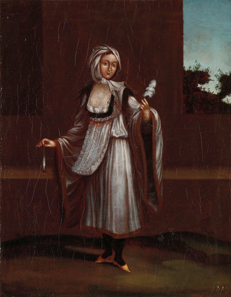 Nainen Patmoksen saarelta tekijältä Jean Baptiste Vanmour (workshop of)