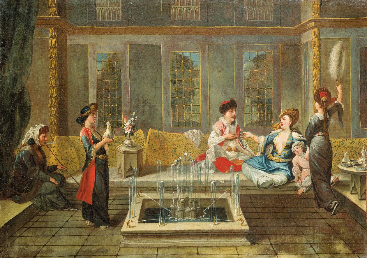 Armenian sisustus sulttaani ja hänen suosikkinsa tekijältä Jean Baptiste Vanmour