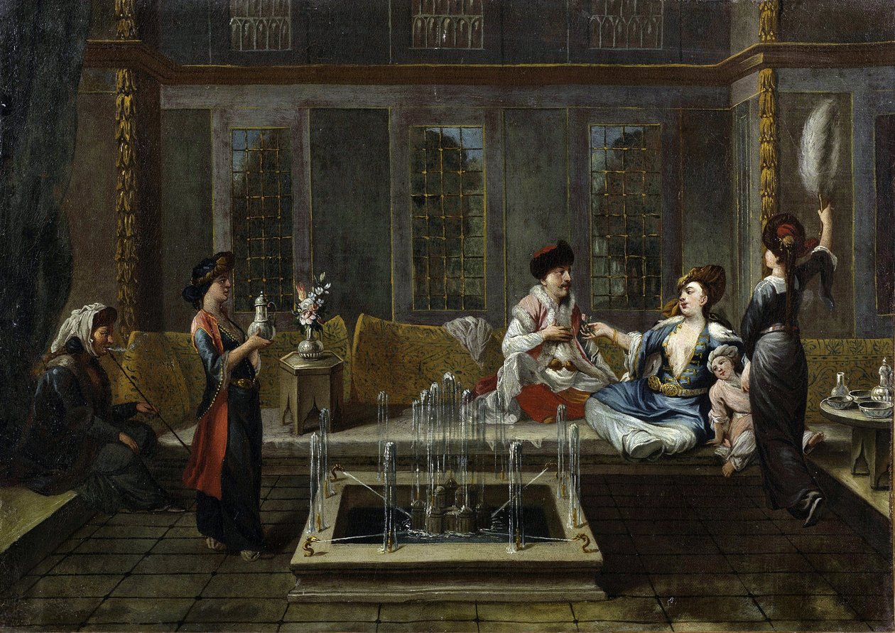 La keskustelu - The Conversation kirjoittanut Vanmour (Van Mour), Jean-Baptiste tekijältä Jean Baptiste Vanmour