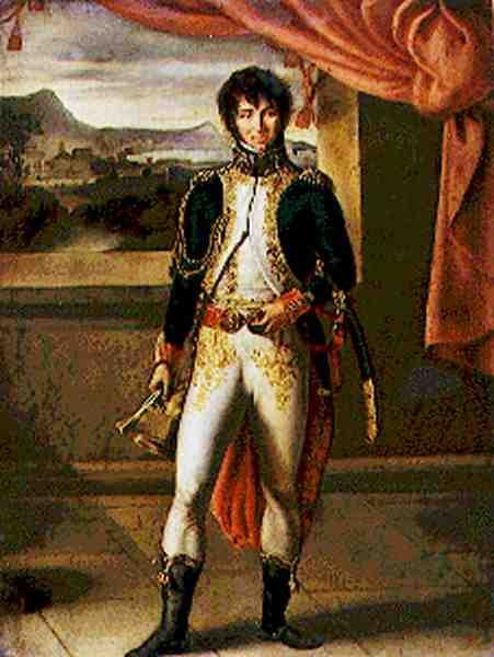 Joachim Muratin (1767-1815) muotokuva (öljy kankaalle) tekijältä Jean Baptiste Vicar