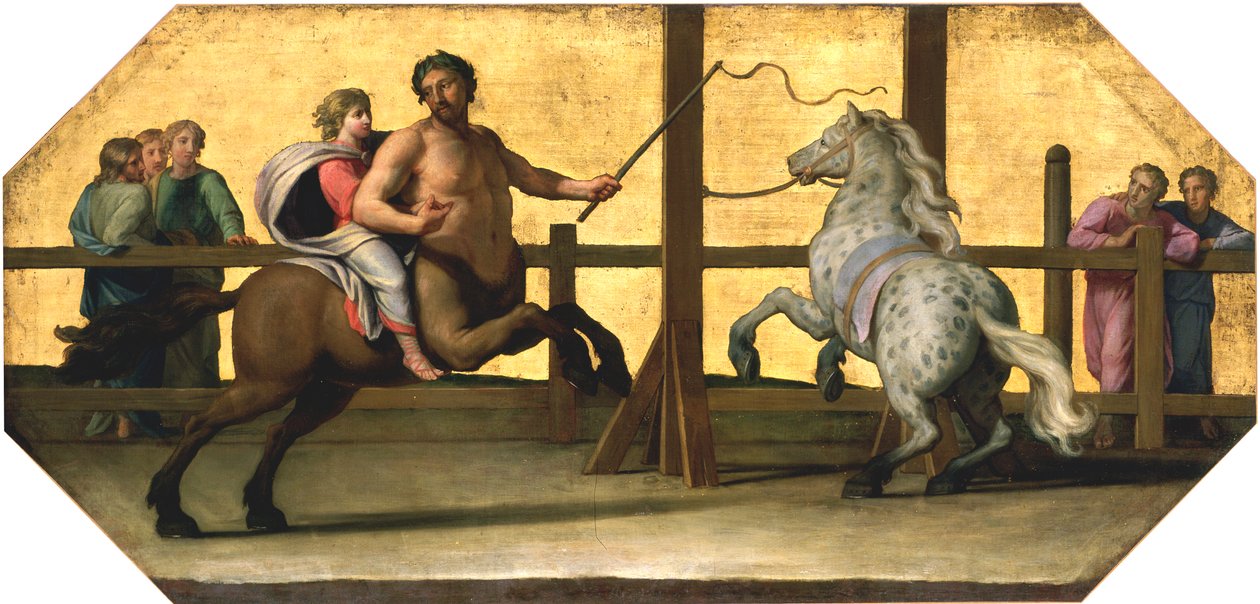 Akilleuksen koulutus: Ratsastustunti, 1600-luku tekijältä Jean Baptiste de Champaigne