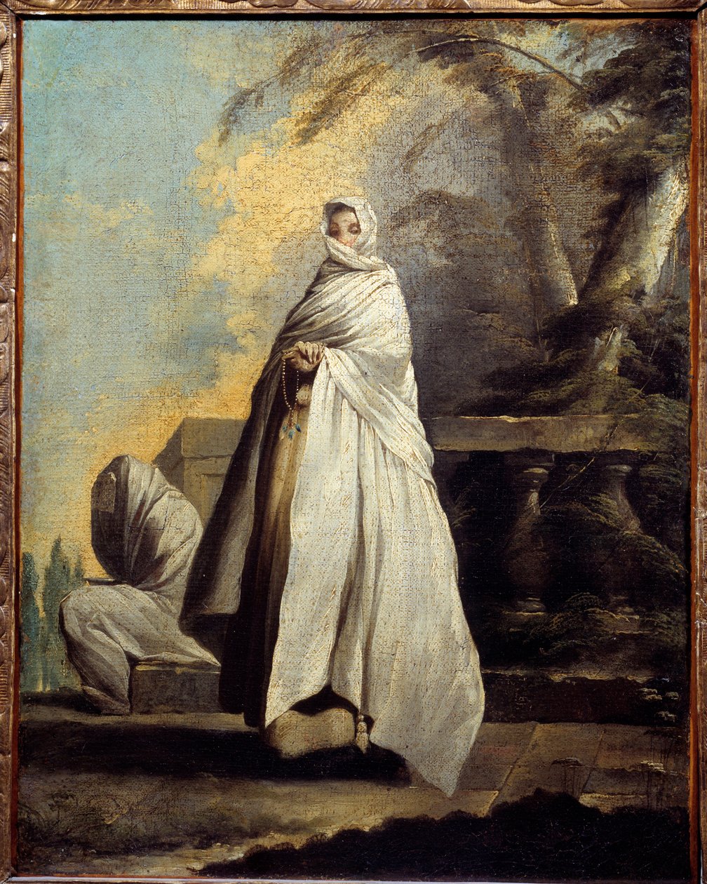 Naiset verhottu valkoiseen. Jean Barbault